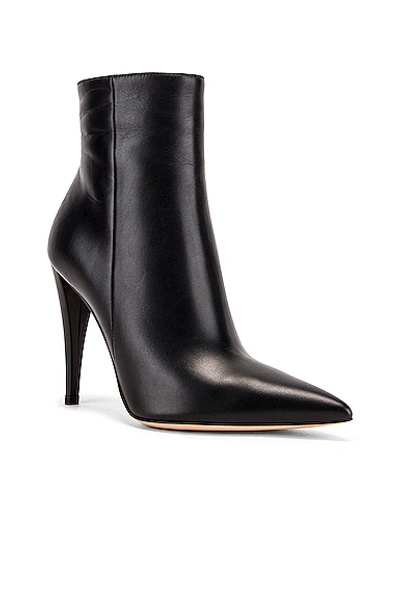 Shop Gianvito Rossi Scarlet Ankle Heel Booties In Black