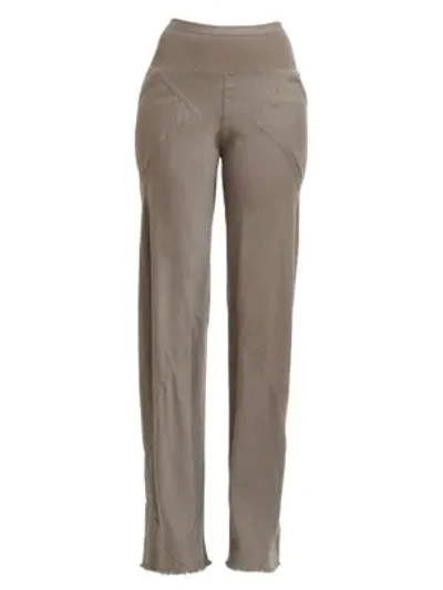 Shop Rick Owens Bias Wool-blend Pants In Dust