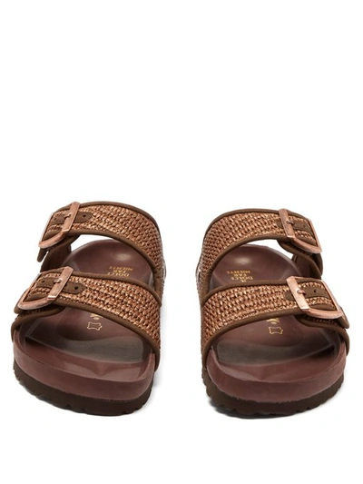 Birkenstock X Il Dolce Far Niente Arizona Raffia Sandals In Brown | ModeSens