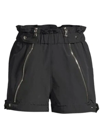 Shop Rta Louie Zipper Shorts In Track Black
