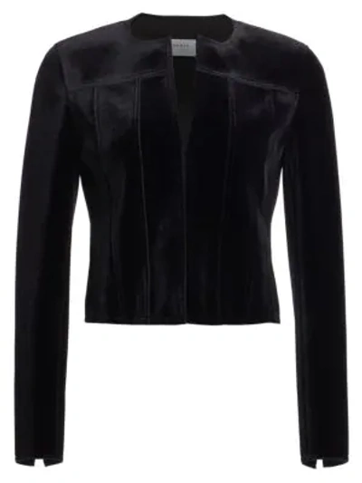 Shop Akris Punto Scuba Velvet Jacket In Black