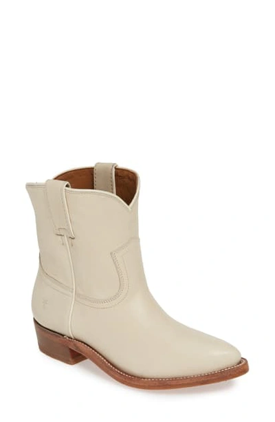 Shop Frye Billy Bootie In Off White Leather