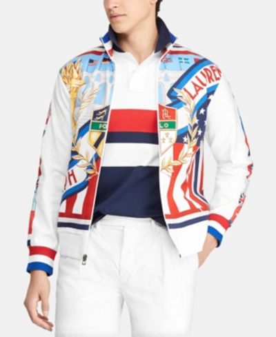 Shop Polo Ralph Lauren Men's Graphic Chariots Track Jacket In Rl Olympic Crest