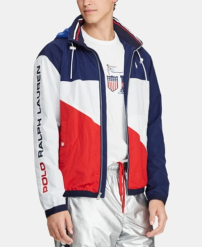 Shop Polo Ralph Lauren Men's Chariots Water-repellent Jacket In White Multi