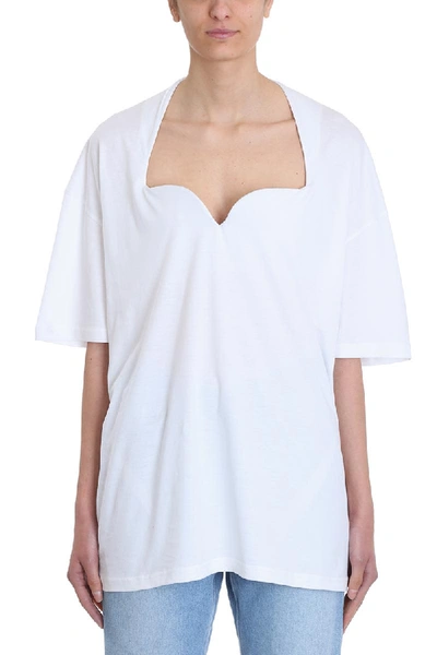 Shop Y/project White Cotton Detachable Bra T-shirt
