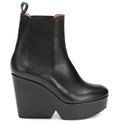 Shop Clergerie Beatrice Platform Wedge Ankle Boots In Black