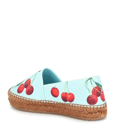 Shop Dolce & Gabbana Cherry Printed Espadrilles In Multicoloured