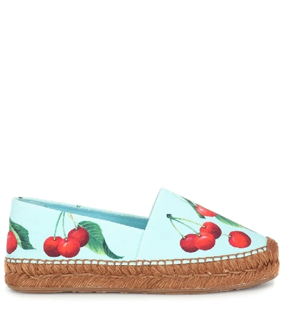 Shop Dolce & Gabbana Cherry Printed Espadrilles In Multicoloured