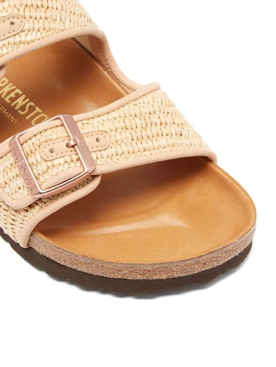 Birkenstock X Il Dolce Far Niente Arizona Halfex Raffia Sandals In Beige |  ModeSens