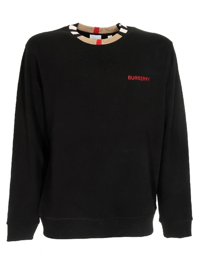 Shop Burberry Icon Stripe Detail Sweatshirt