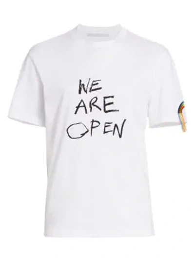 Shop Stella Mccartney Unisex Stonewall We Are Open Tee In White