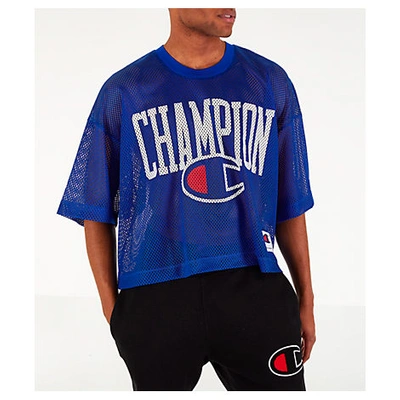 Champion Men's Mesh Football Jersey T-shirt In Blue | ModeSens