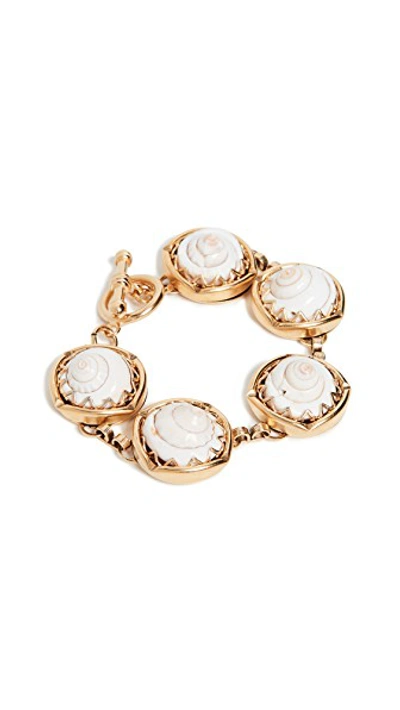 Shop Brinker & Eliza Surfer's Paradise Bubble Bracelet In Gold/white