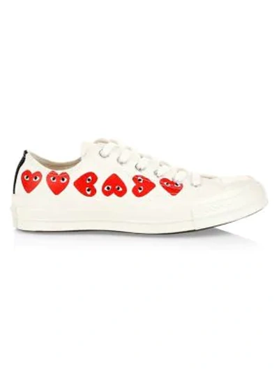 Shop Comme Des Garçons Play Multi Heart Low-top Sneakers In White