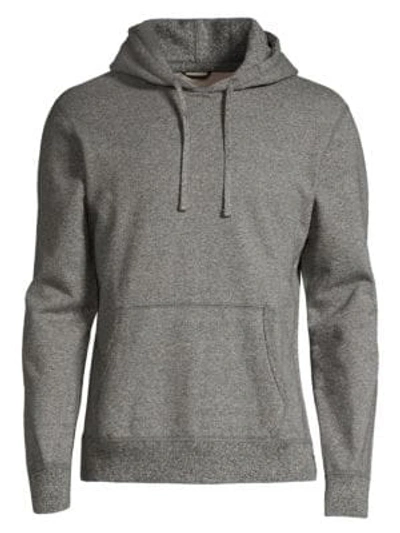 Shop Reigning Champ Cotton Hooded Sweatshirt In Melange Black