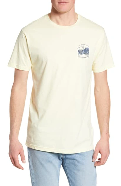 Shop Patagonia Cosmic Peaks Graphic Organic Cotton T-shirt In Resin Yellow