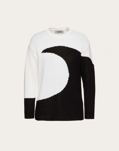 Shop Valentino Cashmere Inlay Sweater In Ivory