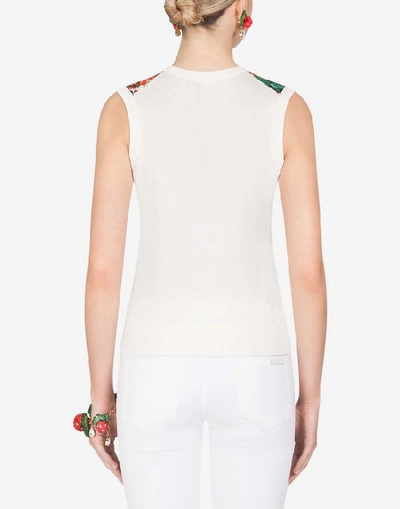 Shop Dolce & Gabbana Portofino-print Twill And Silk Sweater In Floral Print
