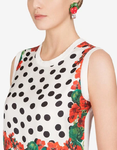 Shop Dolce & Gabbana Portofino-print Twill And Silk Sweater In Floral Print