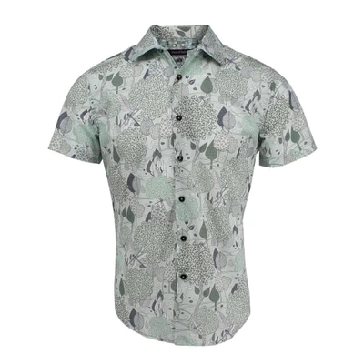 Shop Lords Of Harlech Scott Shirt In Dragonfly Trees Pistachio
