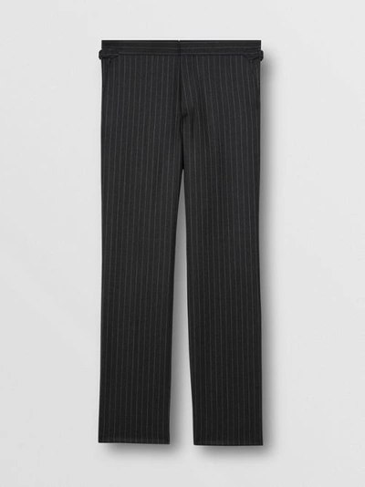 Shop Burberry English Fit Pinstriped Wool Suit In Mid Grey Melange