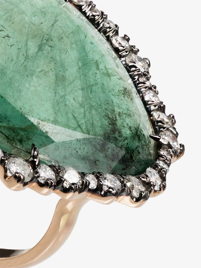 Shop Kimberly Mcdonald 18k Gold Emerald Slice Diamond Ring