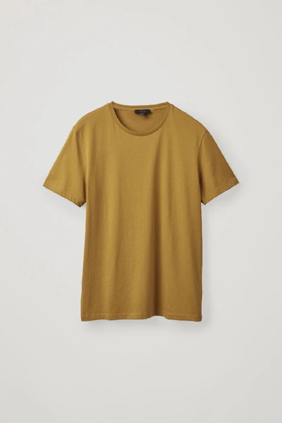 Shop Cos Round-neck T-shirt In Yellow