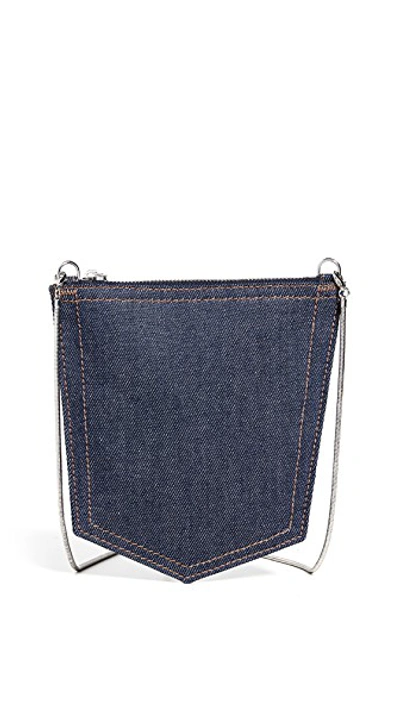 Shop Mm6 Maison Margiela Denim Pocket Crossbody Bag