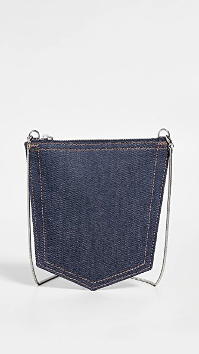 Shop Mm6 Maison Margiela Denim Pocket Crossbody Bag