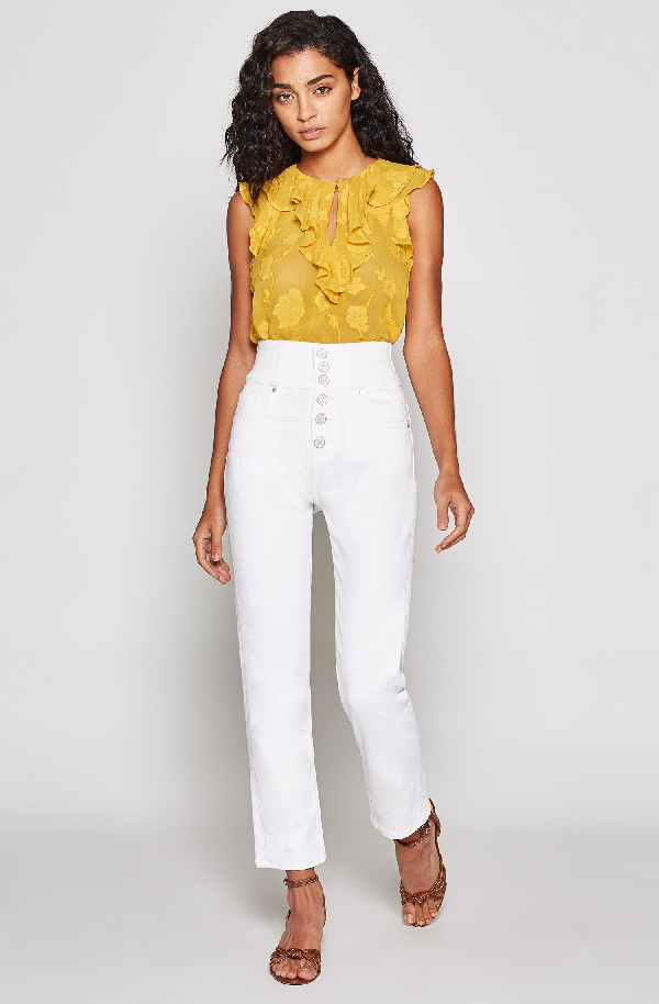 joie eddison floral ruffle top