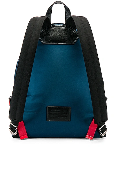 Shop Givenchy Hiking Logo Backpack In Blue In Blue & Yellow