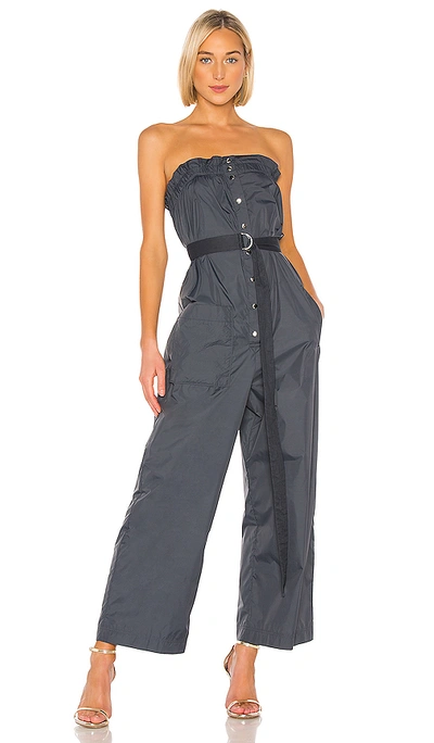 Shop Tibi Removable Tie Jumpsuit In Navy