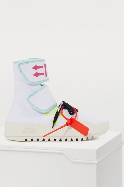 Shop Off-white Moto High-top Sneakers In Offwhite Multicolor