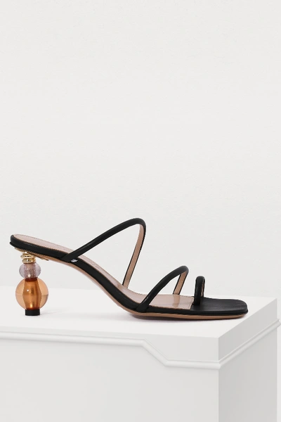 Shop Jacquemus Noli Heeled Sandals In Black