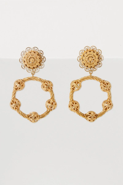 Shop Dolce & Gabbana Sphere Earrings In Oro