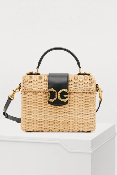 Shop Dolce & Gabbana Straw Handbag