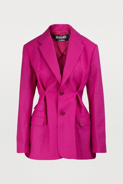 Shop Jacquemus Raffaella Jacket In Pink