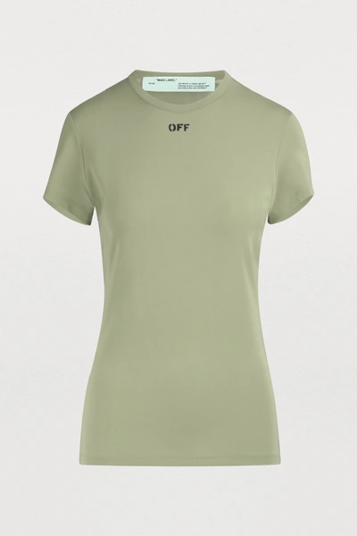 Shop Off-white Logo T-shirt In Light Green