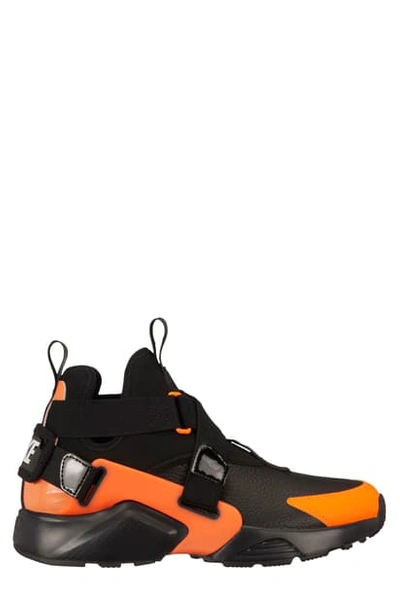 Shop Nike Air Huarache City Utility Sneaker In Black/ Total Orange/ White