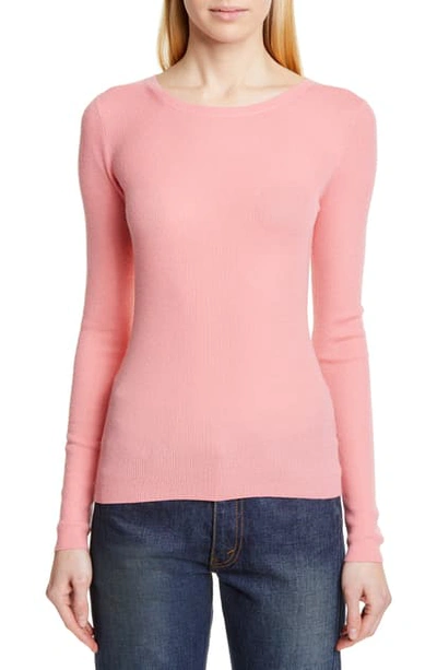 Shop Michael Kors Featherweight Cashmere Sweater In Petal