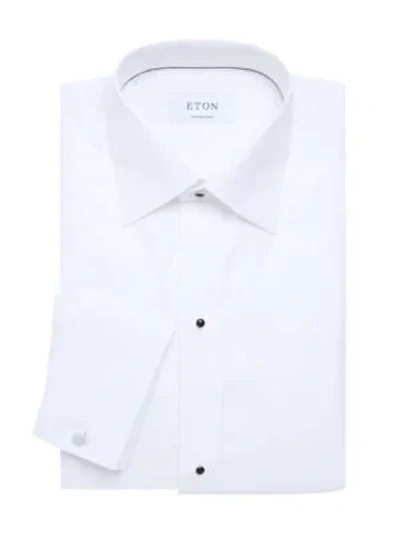 Shop Eton Contemporary-fit Textured Bib-front Dress Shirt In White