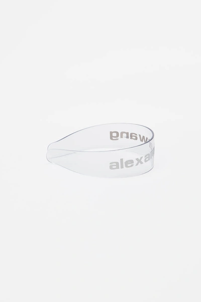 Shop Alexander Wang Silver Logo Headband In No Color