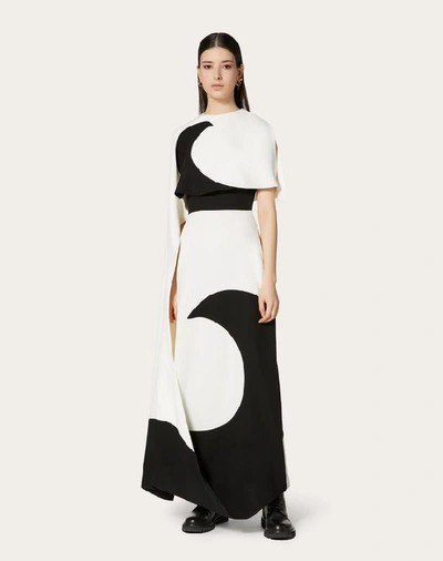 Shop Valentino Cady Couture Inlay Dress In Ivory