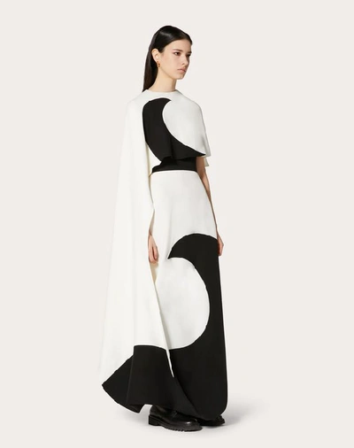 Shop Valentino Cady Couture Inlay Dress In Ivory