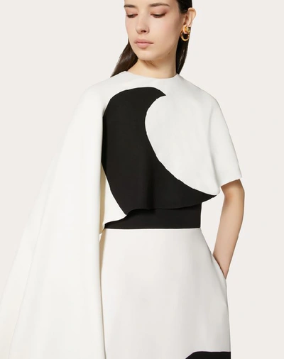 Shop Valentino Cady Couture Inlay Dress In Ivory