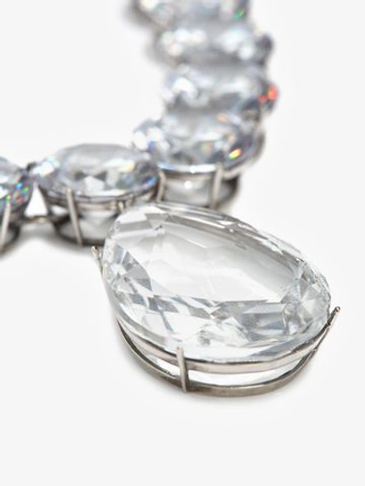 Shop Alexander Mcqueen Round Riviera Crystal Choker In Silver/crystal