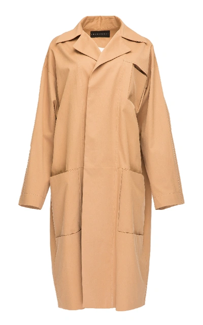 Shop Babukhadia Utility Button Coat In Brown