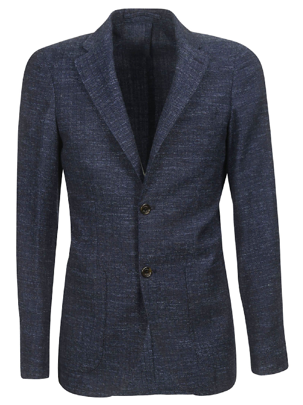 Eleventy Donegal Tweed Blazer In Blue | ModeSens