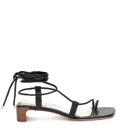 Shop Rag & Bone Cindy Tie Leather Sandals In Black