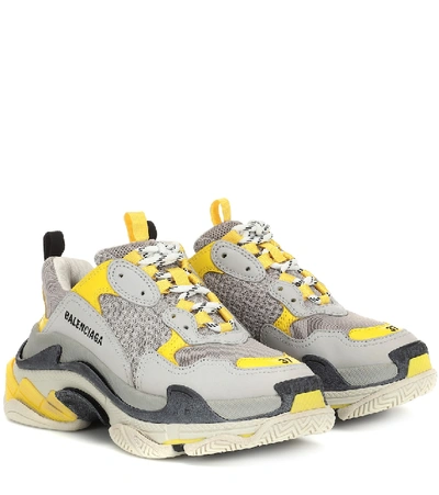 Shop Balenciaga Triple S Sneakers In Grey